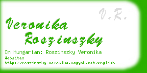 veronika roszinszky business card